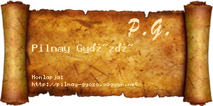 Pilnay Győző névjegykártya